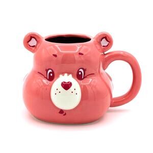 Care Bears Cheer Bear Coffee Mug Oversized 20 oz Retro 80s Pink 3D Figural
